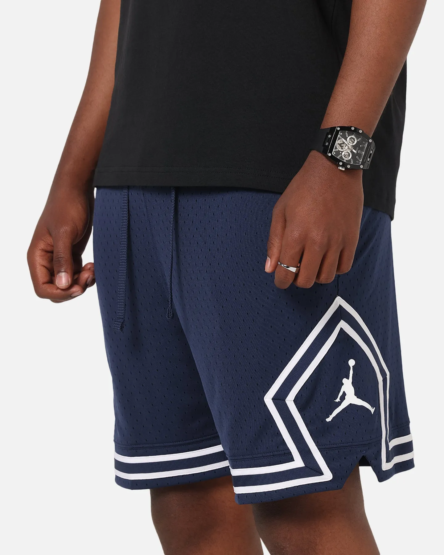 Slim Fit Wear Jordan Dri-FIT Sport Diamond Shorts Midnight Navy/White