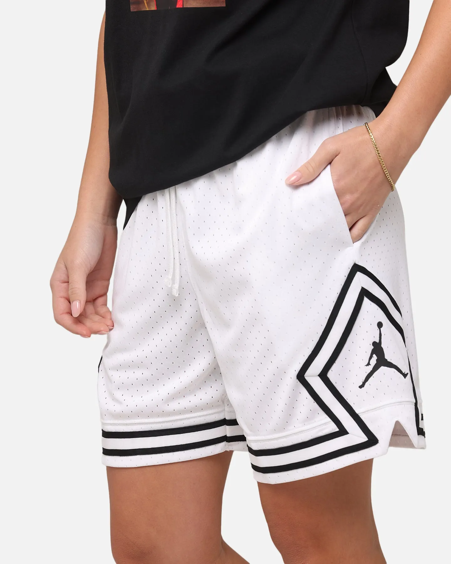 Smart Fit Sports use Jordan Dri-FIT Sport Diamond Shorts White/Black/Black