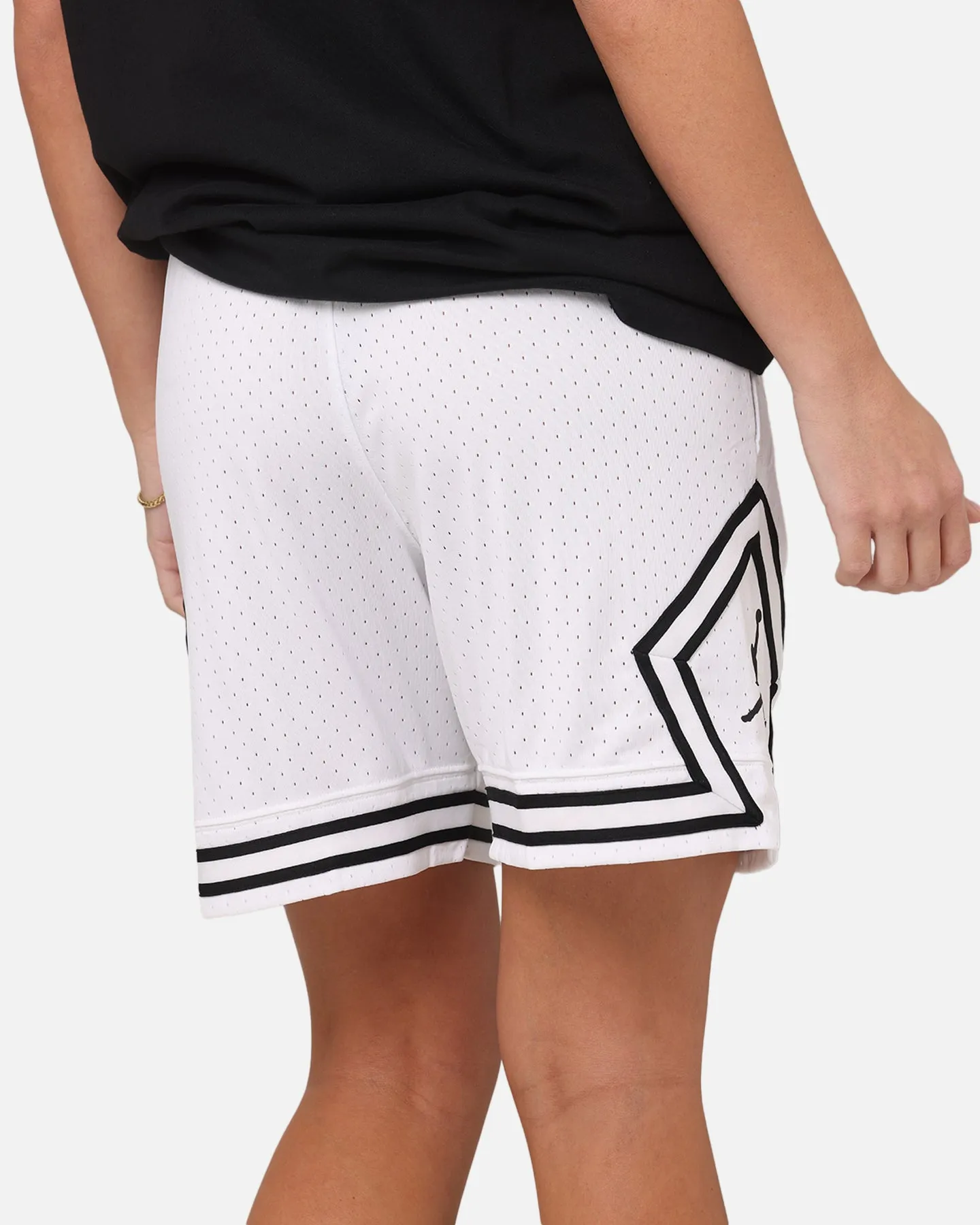 Jordan Dri-FIT Sport Diamond Shorts White/Black/Black Relaxed Cut