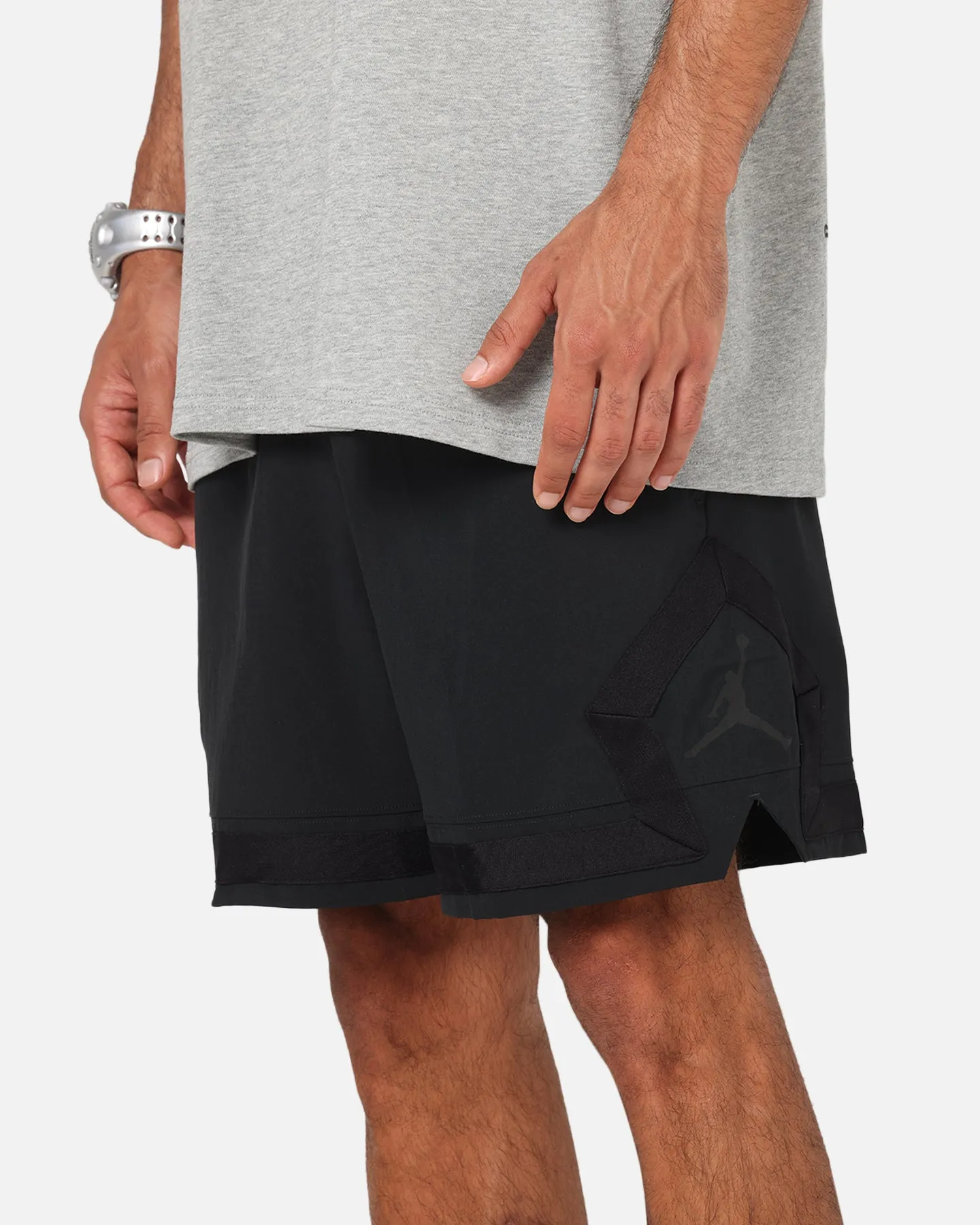 Casual Stretch Jordan Jumpman Dri-Fit Woven Diamond Shorts Black/Black/Black