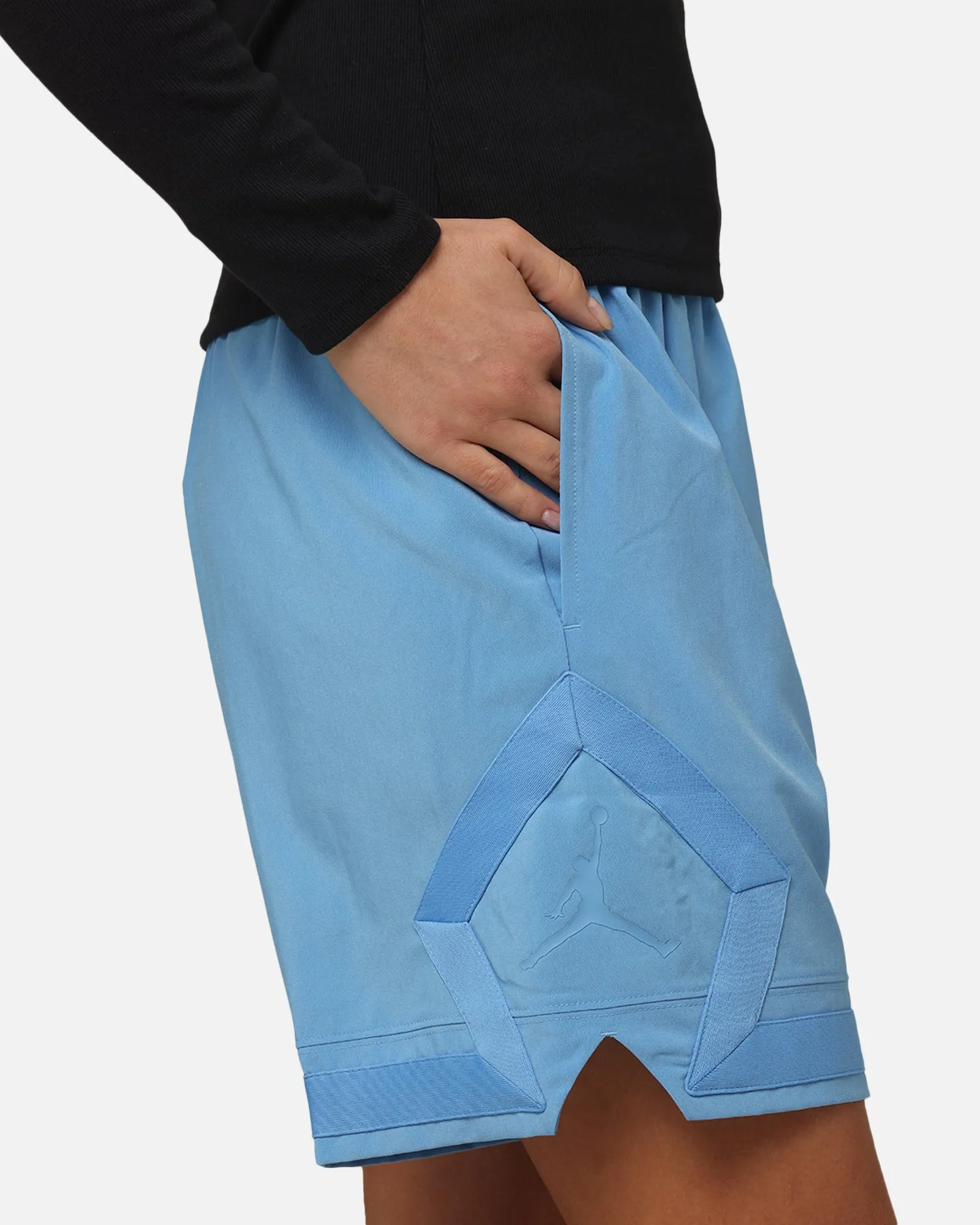 Jordan Jumpman Dri-Fit Woven Diamond Shorts Legend Blue Relaxed Cut nylon blend