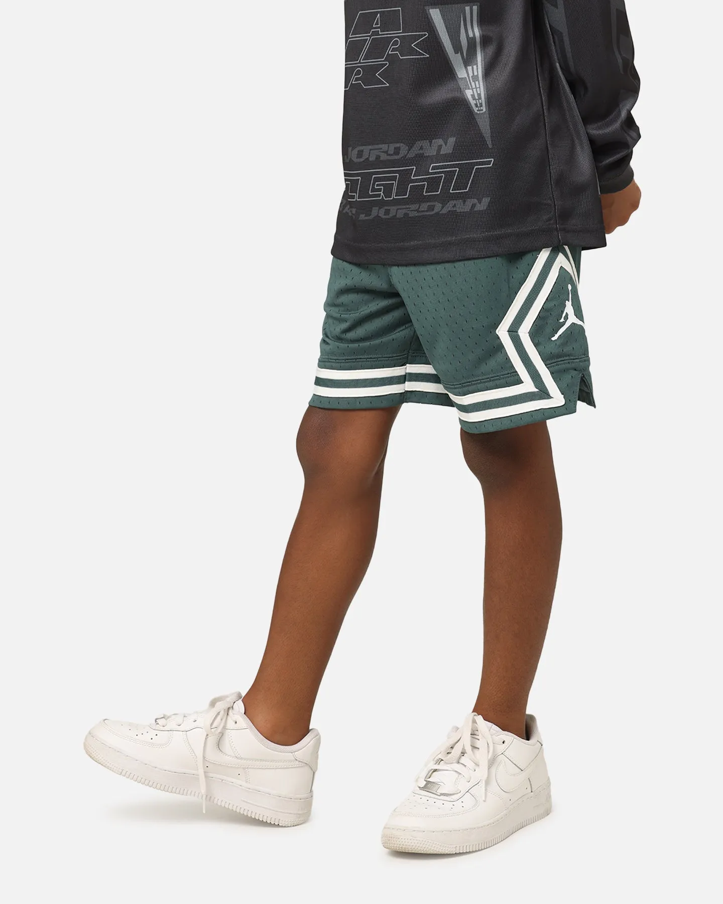 Jordan Kids' Dri-FIT Diamond Shorts Oxidized Green Sports Comfort Neutral Tones
