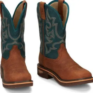 Justin Men's Resistor Nano Composite Toe Work Boot Neutral Style Stable Support Snowy Path