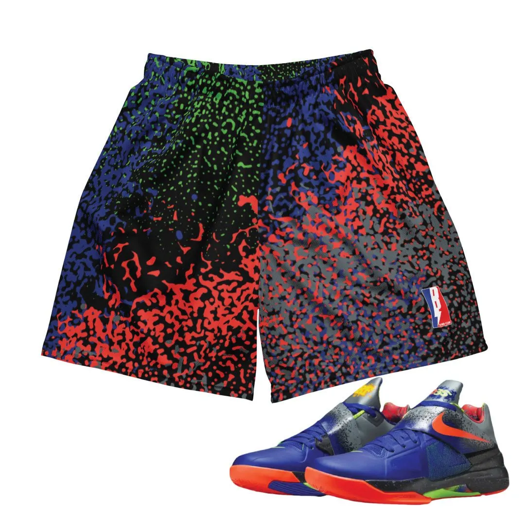 Non Irritating Tags KD 4 Nerf Splatter Mesh Shorts