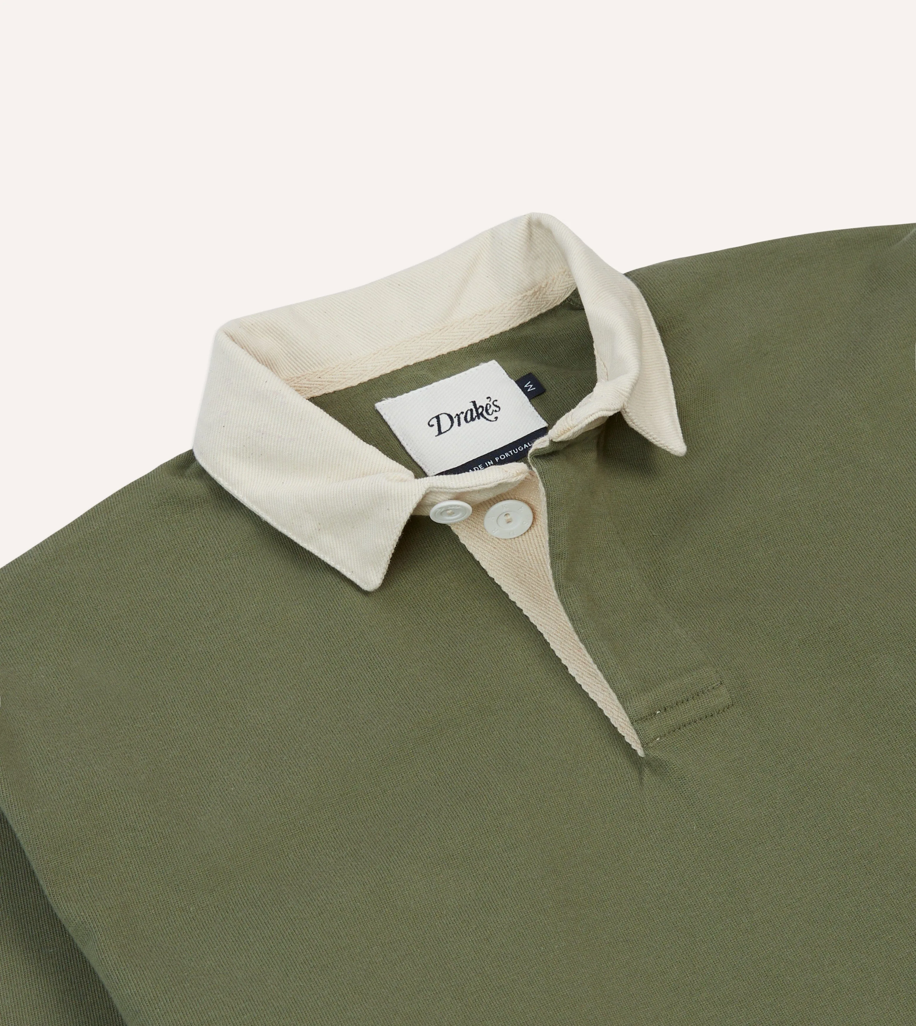 Comfy Fit Wear Khaki, Burgundy and Ecru Half Striped Cotton Rugby Shirt