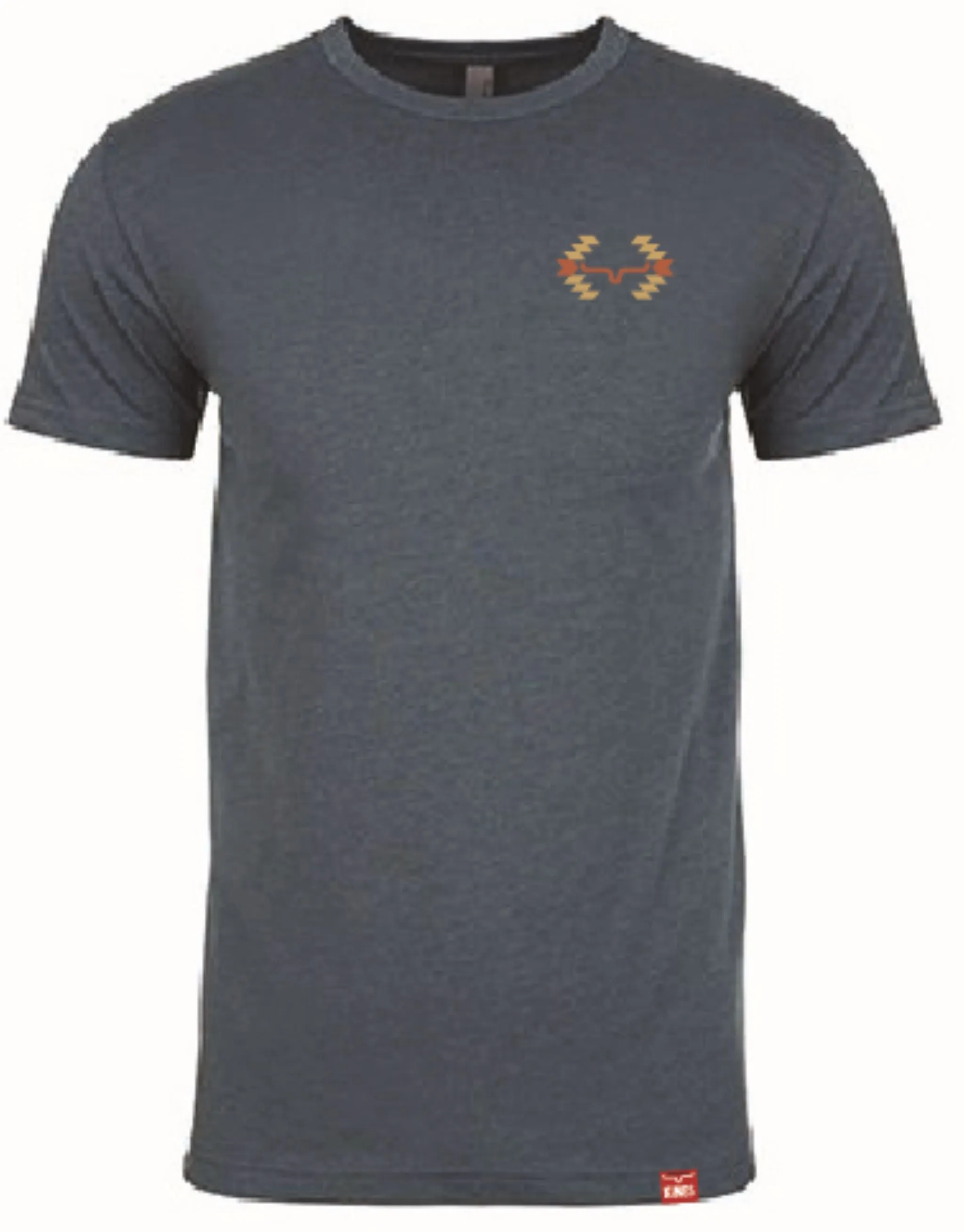 Kimes Ranch Cactus Sunset T-Shirt in Indigo Easy Care Material proper length