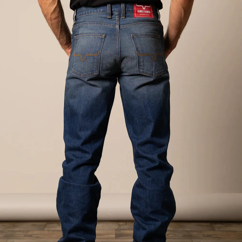 Kimes Ranch Men's Stewart Relaxed Bootcut Jean in Medium Wash Modern Silhouette Everyday Confidence