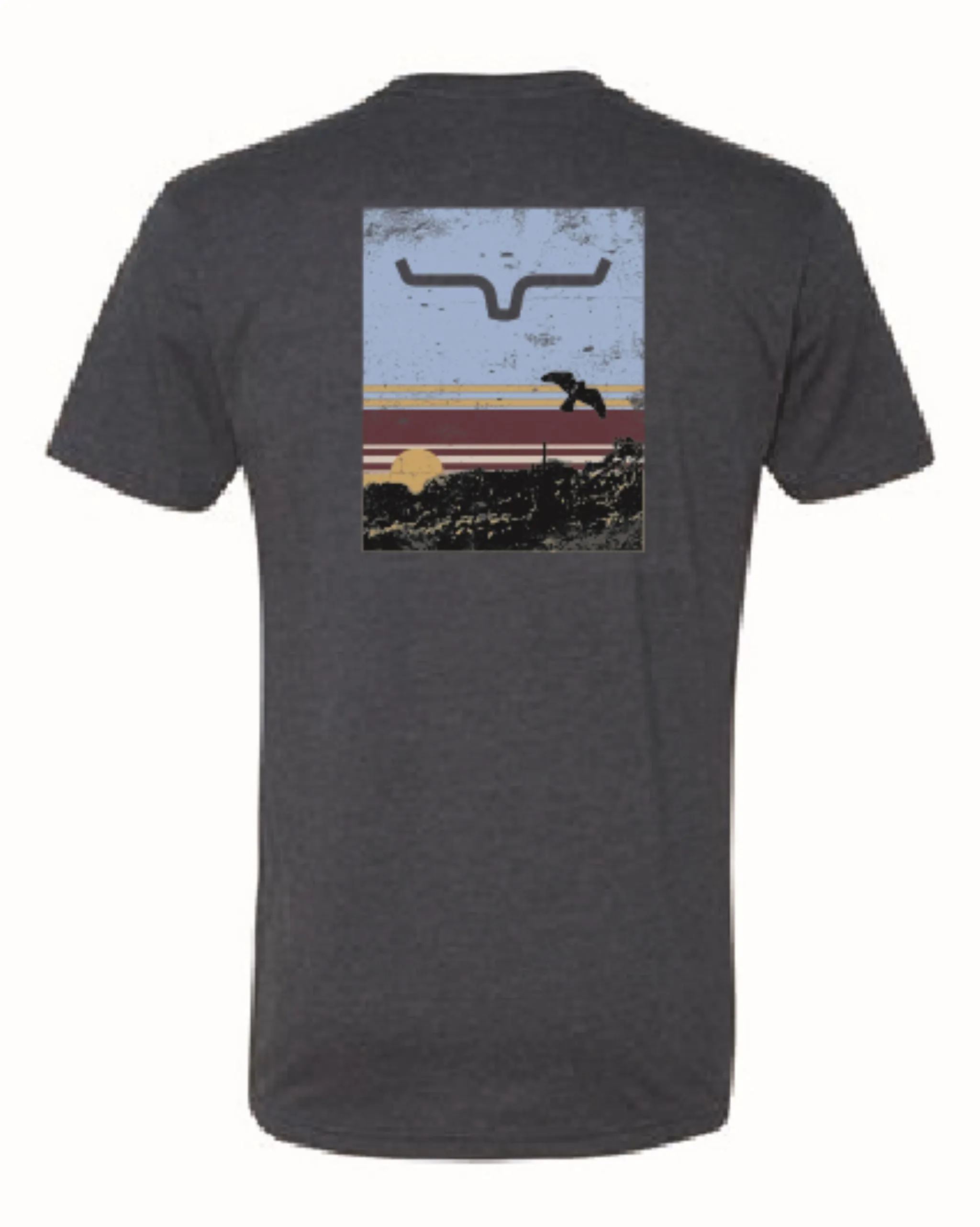 Kimes Ranch Scottsdale Sunset T-Shirt in Indigo Smart Layering High Density Weave