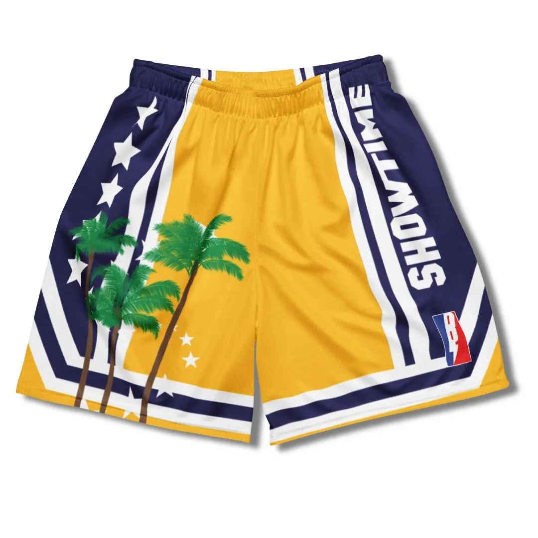 LA LA Land Los Angeles Basketball Mesh Shorts Layered Look