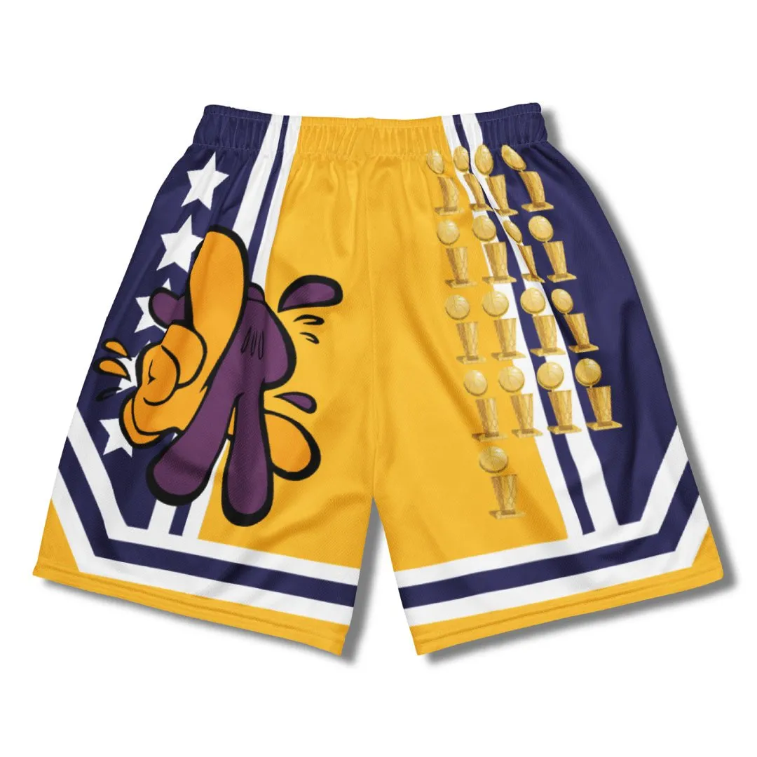 LA LA Land Los Angeles Basketball Mesh Shorts khaki shorts