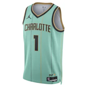 LaMelo Ball Charlotte Hornets 2024/25 City Edition Men's Nike Dri-FIT NBA Swingman Jersey Quick Release Zipper Features Move Support