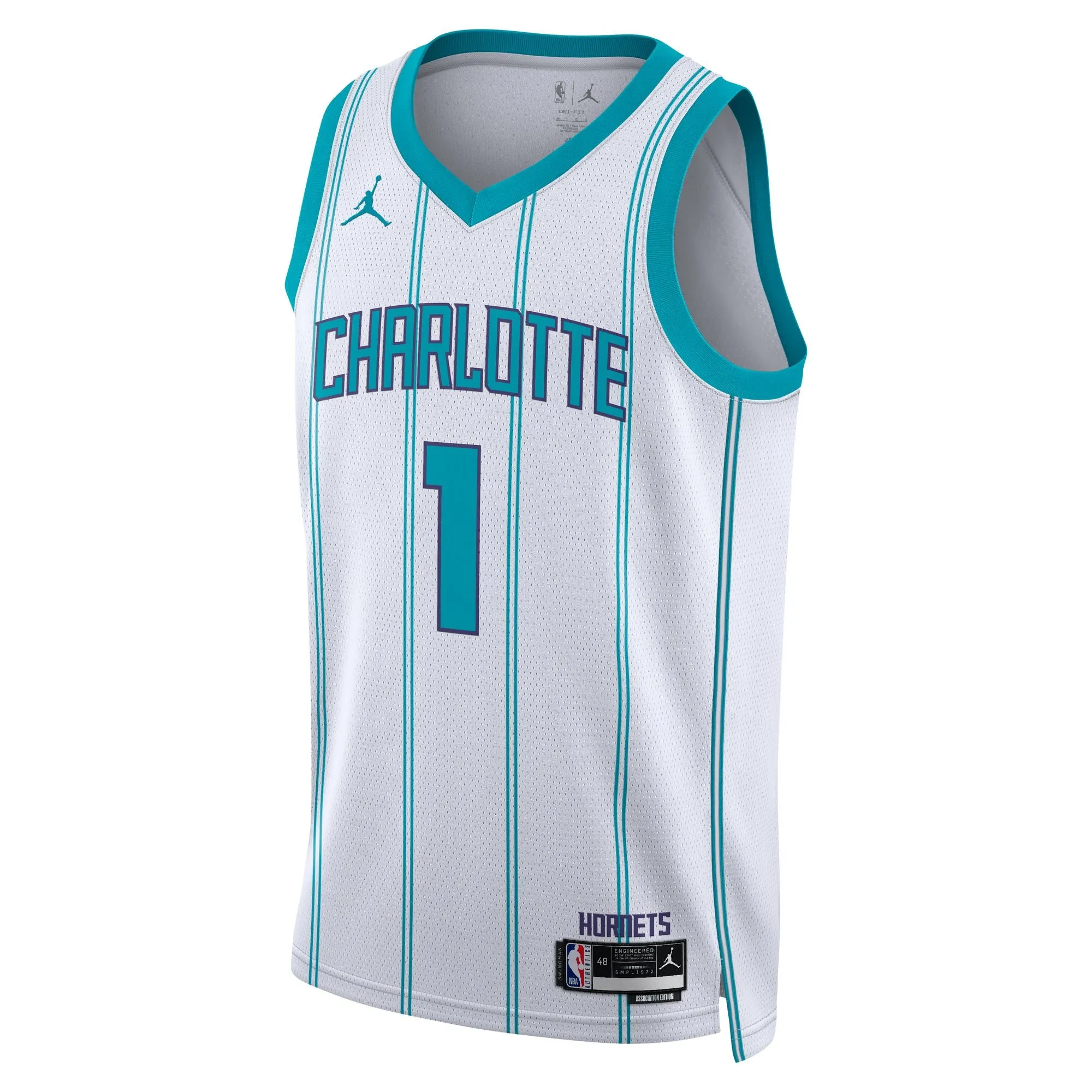 LaMelo Ball Charlotte Hornets Association Edition 2022/23 Dri-FIT NBA Swingman Jersey Abrasion resistant Reflective Detail