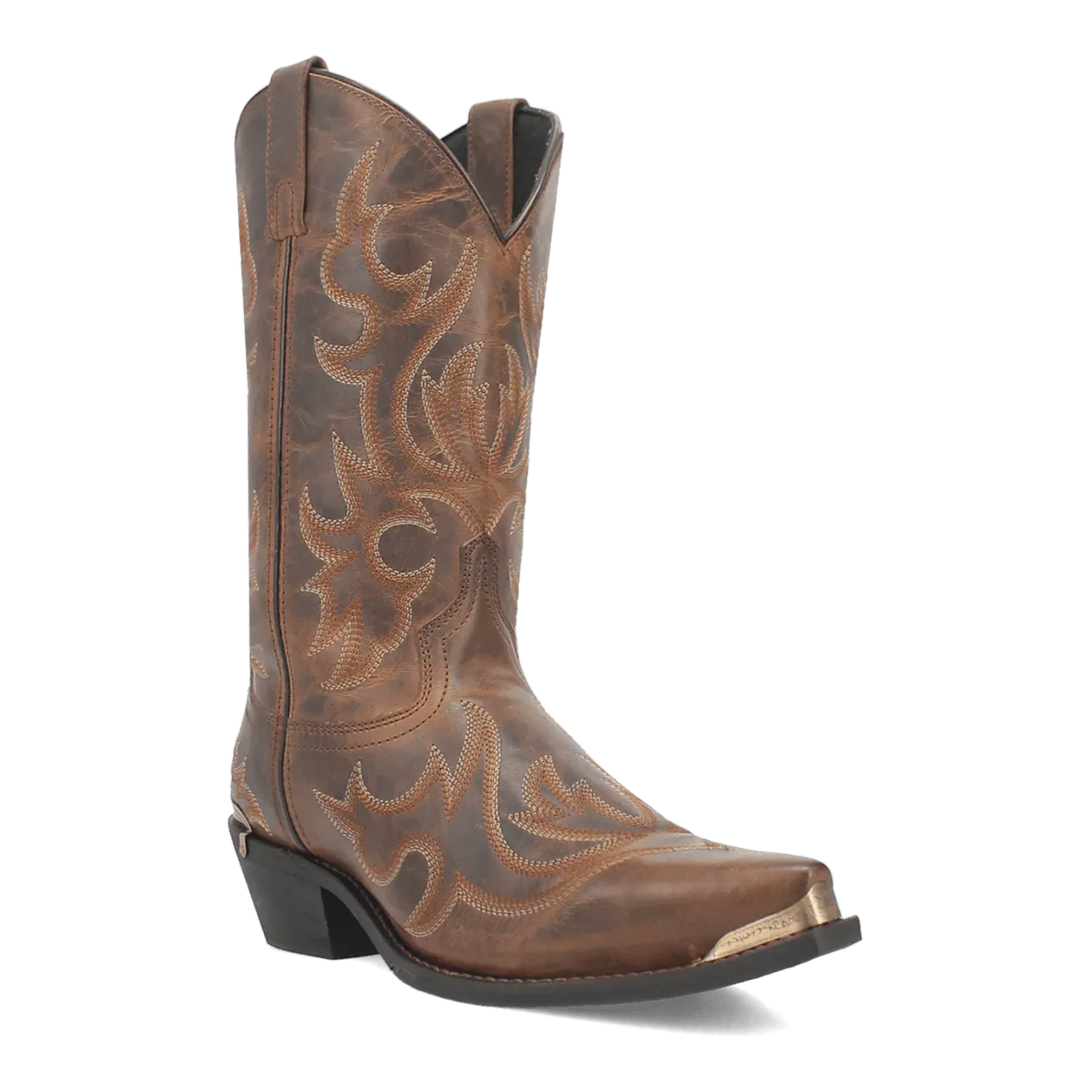 Laredo Men's Jameson Snip Toe Western Boot in Tan Hard Ground