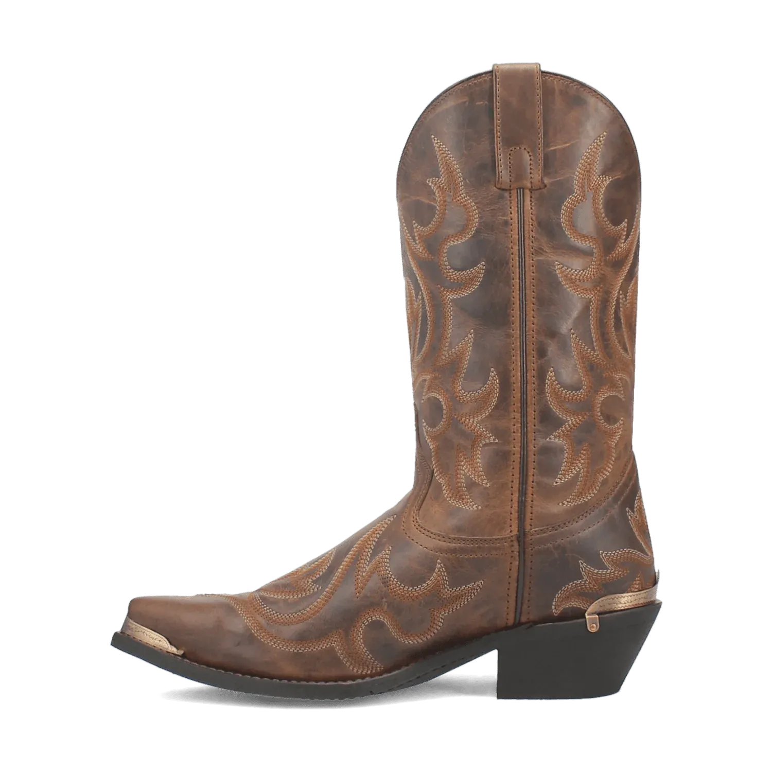 Laredo Men's Jameson Snip Toe Western Boot in Tan Insulated Rainy Day Commuter Grippy Outsole River Crossing