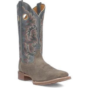 Cushioned Step Urban Traveler Laredo Men's Summit Leather Western Boot in Grey and Blue