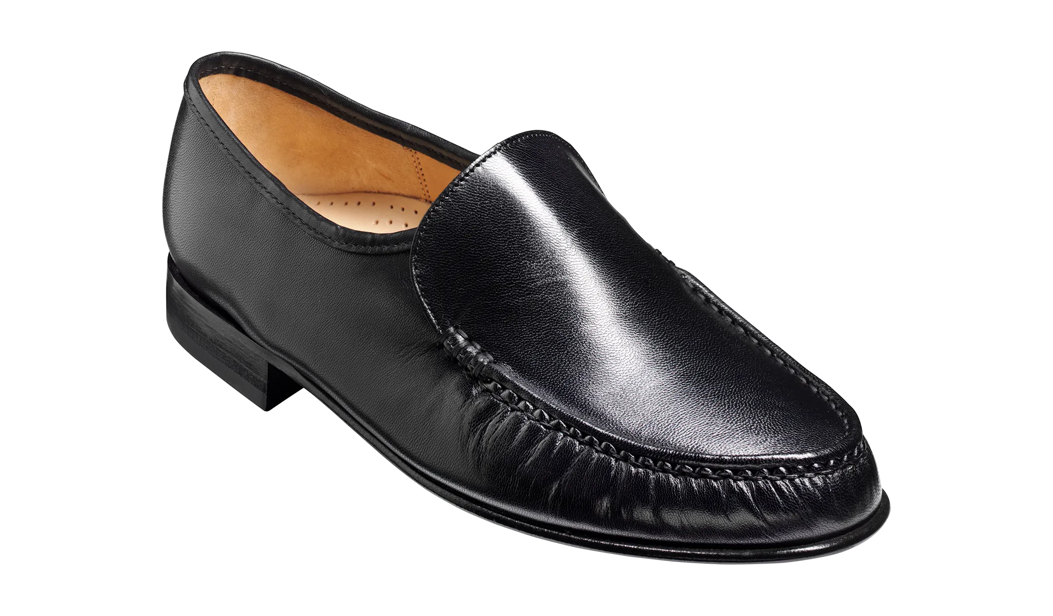 Laurence - Black Kid Loafer Padded Evening Pace