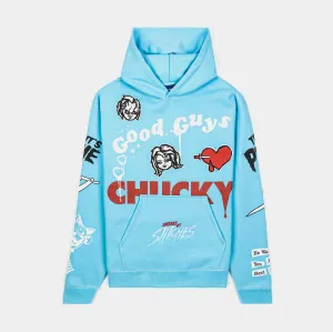 product industry position SP x Chucky Wanna Play Pullover Mens Hoodie (Blue/Red)