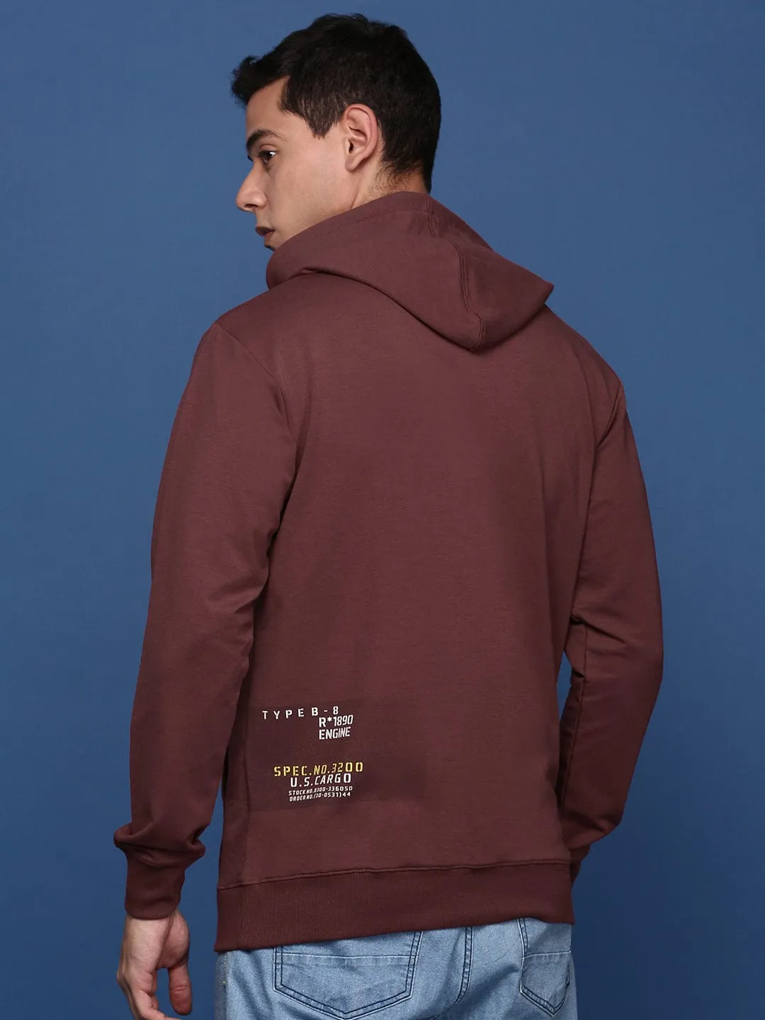 Men's Solid Maroon Hoodie Brunch Outfit Cool Style