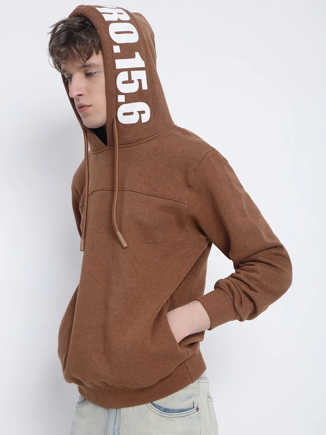 product sustainable future product bundle Men's Brown Sweatshirt with Printed Hoodie