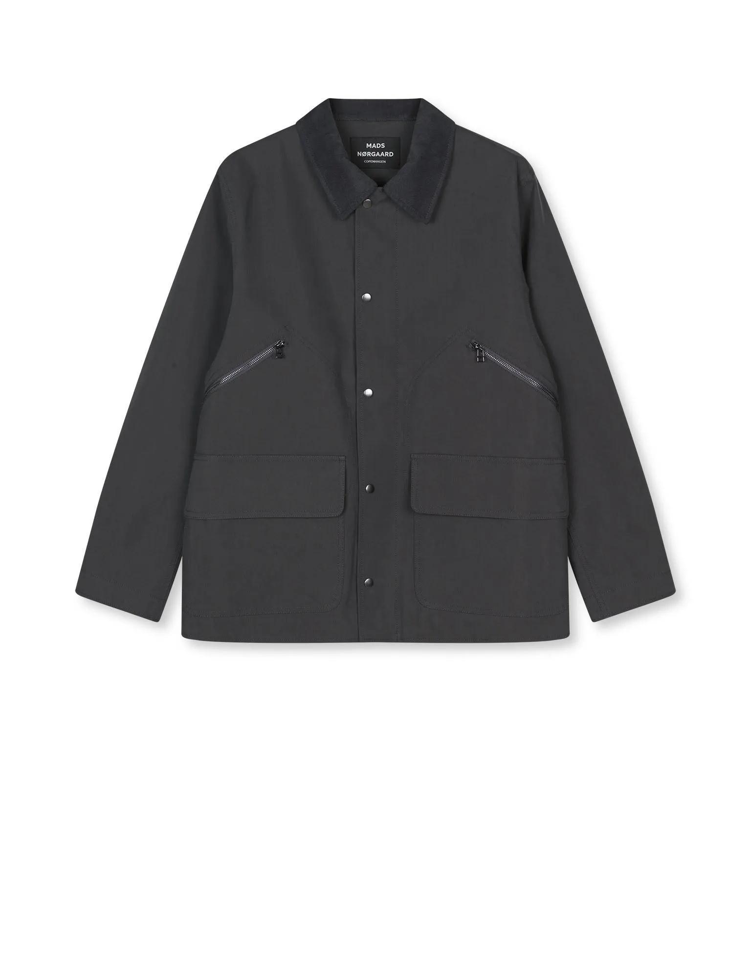 Concealed Zippers Repellent Weave Wilson Zip Jacket, Asphalt