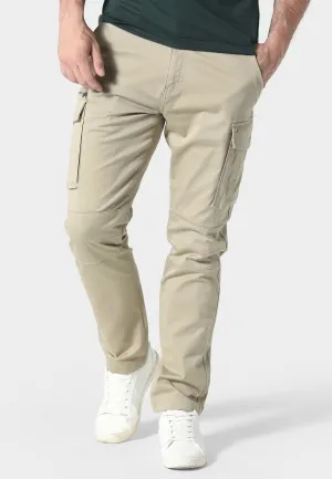 Stretch Fit Newton Beige Cargo Pants