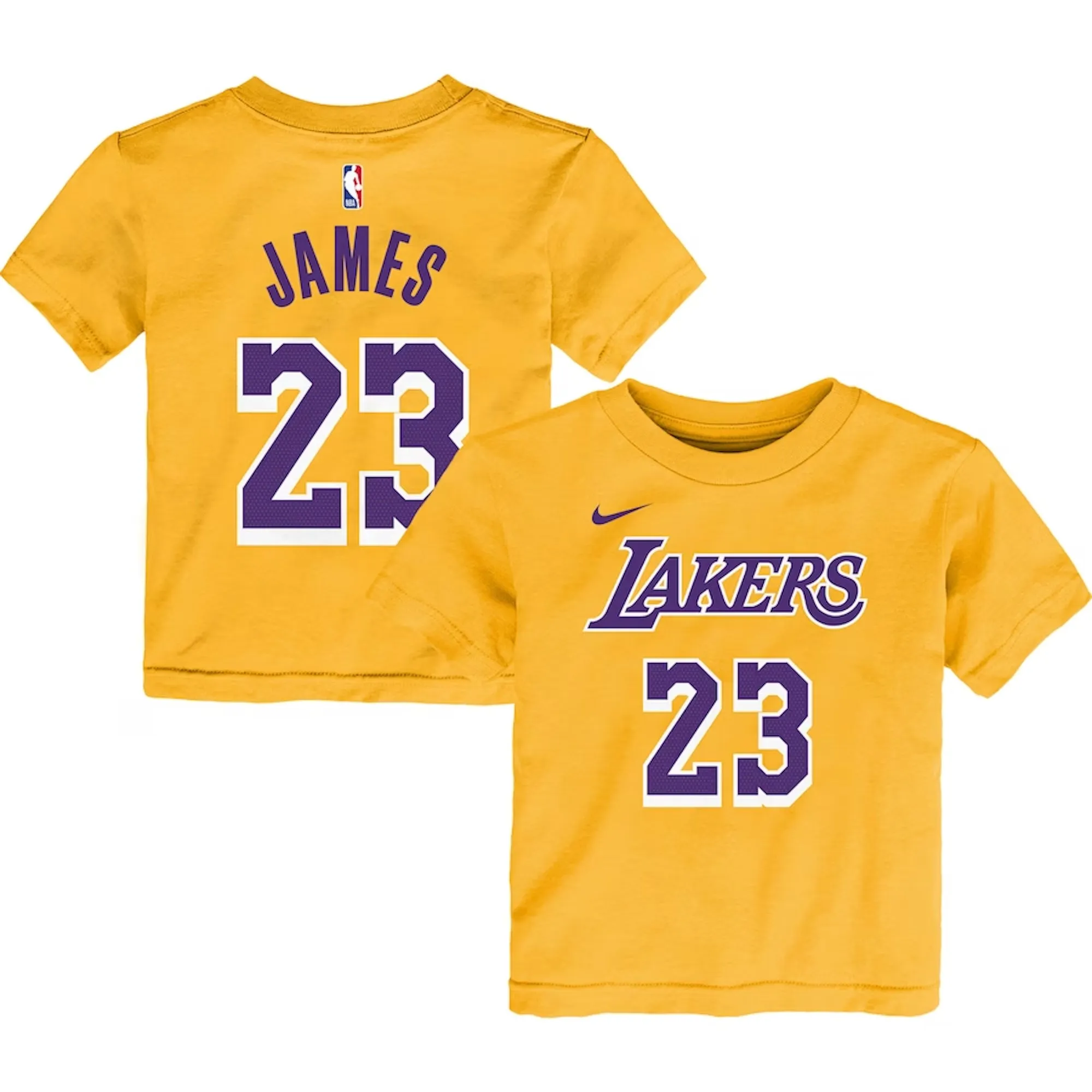 LEBRON JAMES LOS ANGELES LAKERS BOYS ICON N&N TEE Any Move No Resistance