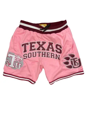 Texas Southern BASKETBALL SHORTS  PINK surfing attire Nylon Material