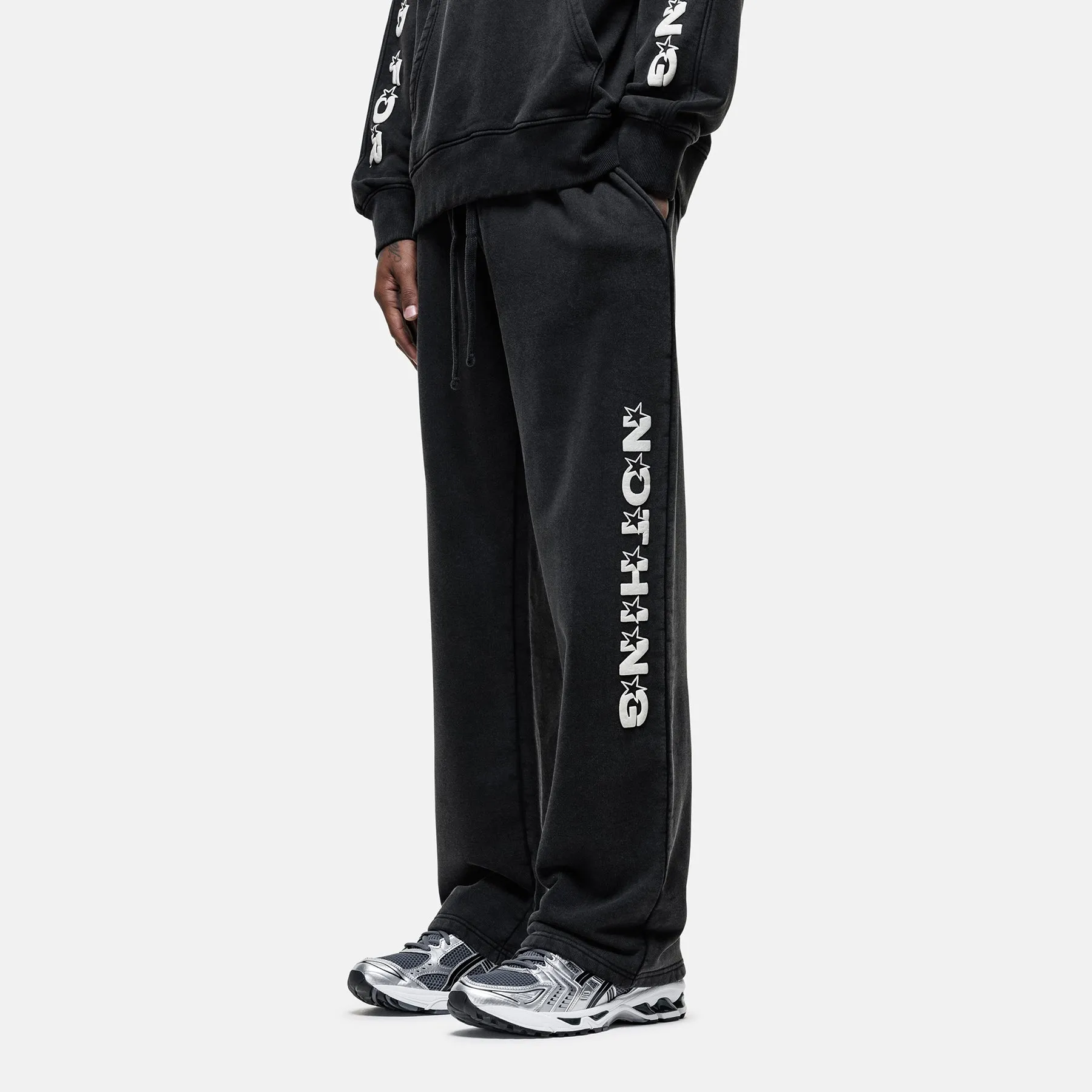 No Gap Waist Construction Sweat Wicking Lining Liberty Washed  Black Sweatpant