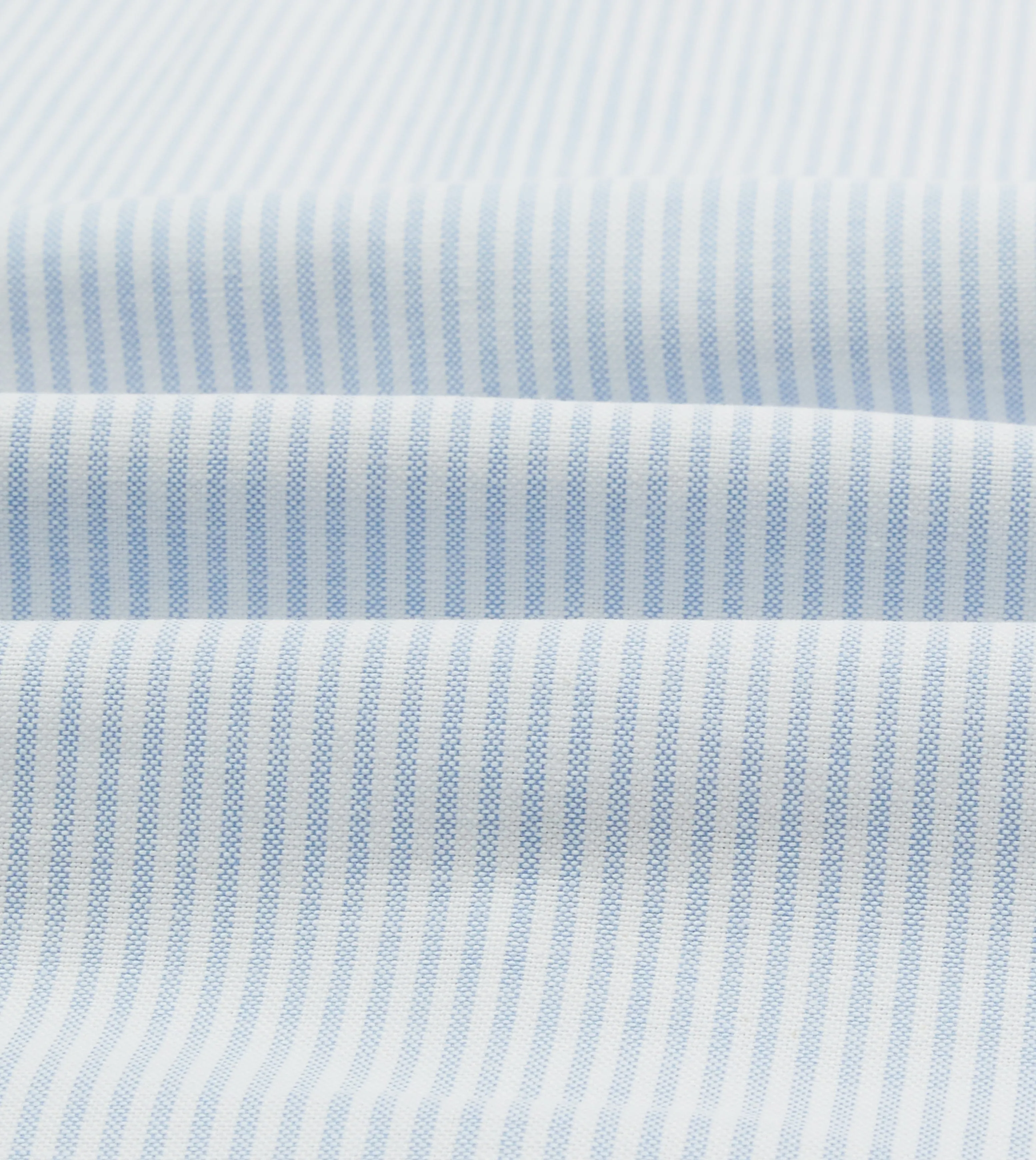 Breathable mesh lining Abstract mystery Light Blue and White Ticking Stripe Cotton Oxford Cloth Long Point Collar Shirt