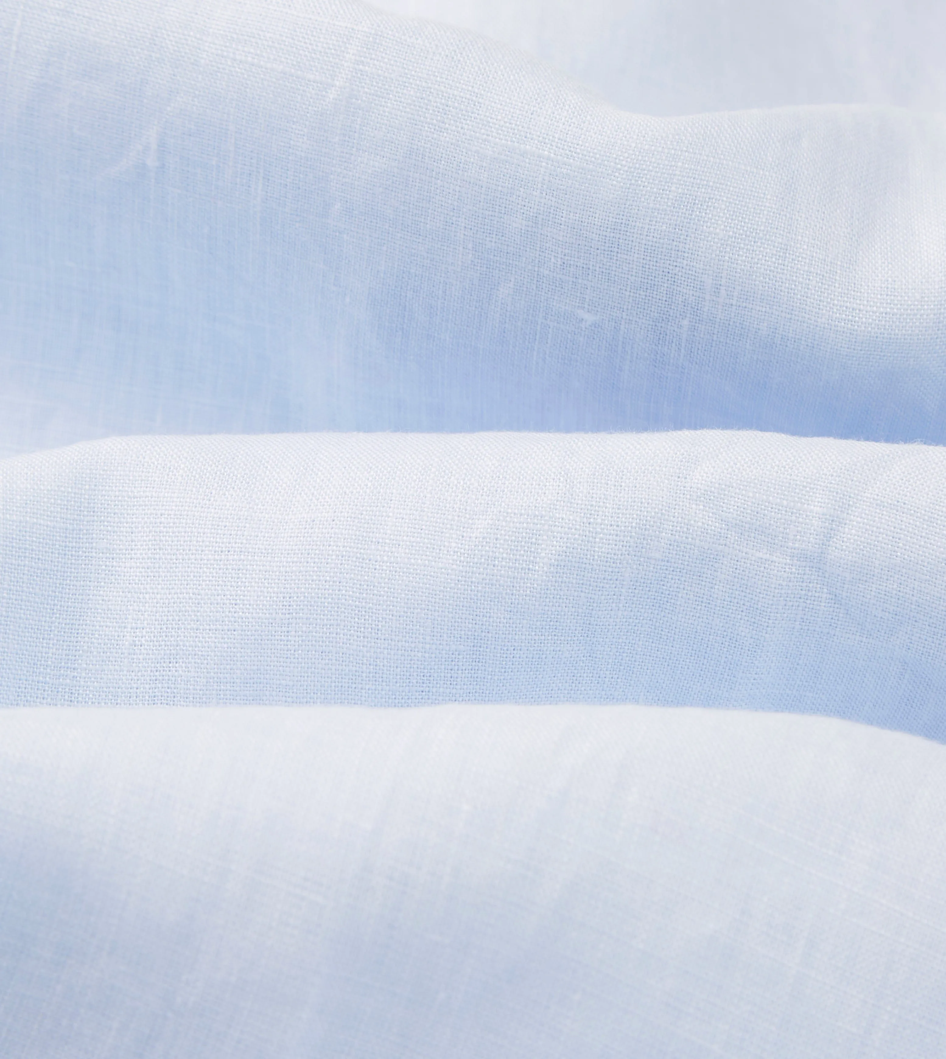 Light Blue Linen Spread Collar Shirt Cool Comfort