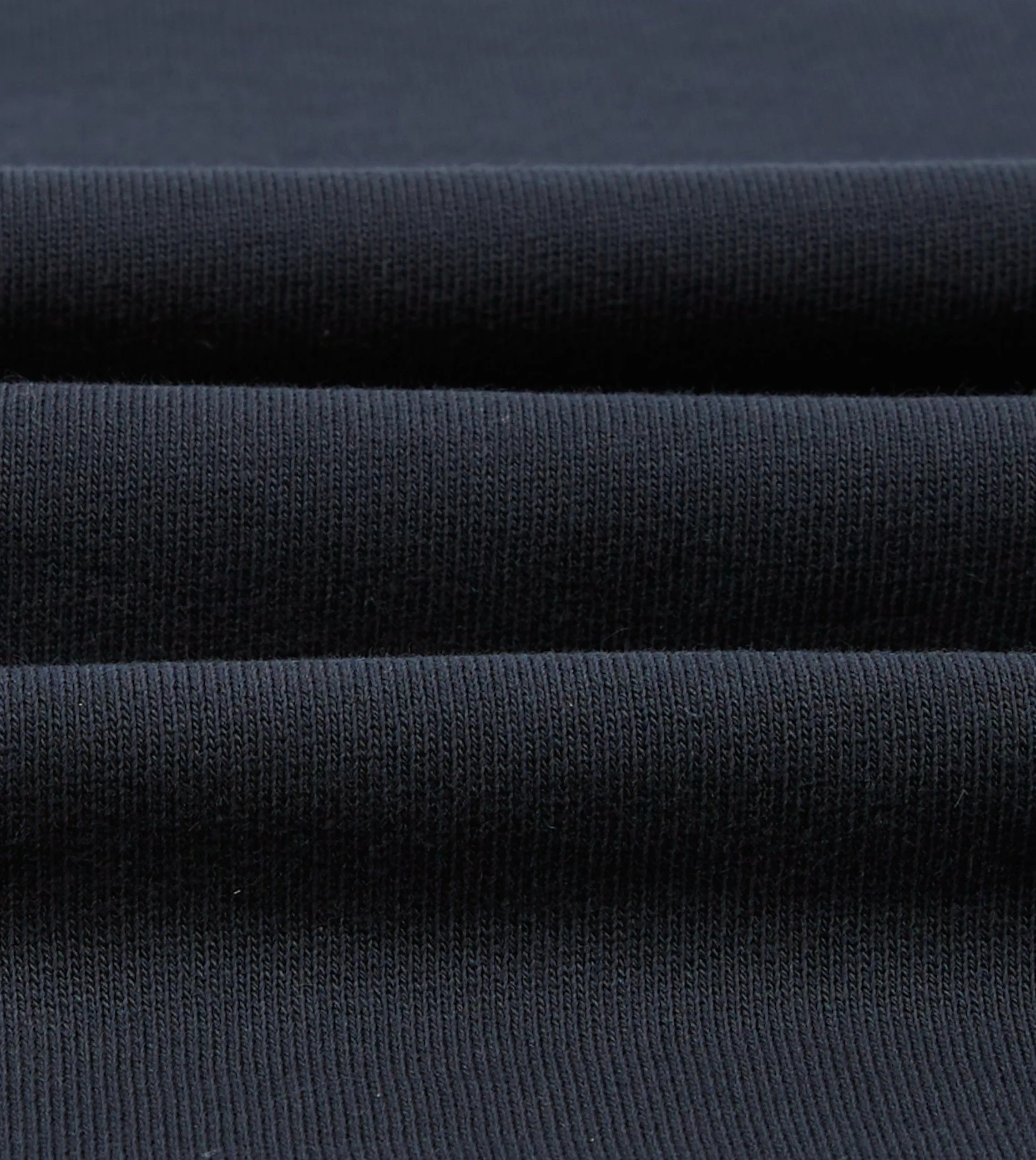 Quality Fabric Seam Free Back Navy Heavy Cotton Crew Neck Hiking T-Shirt