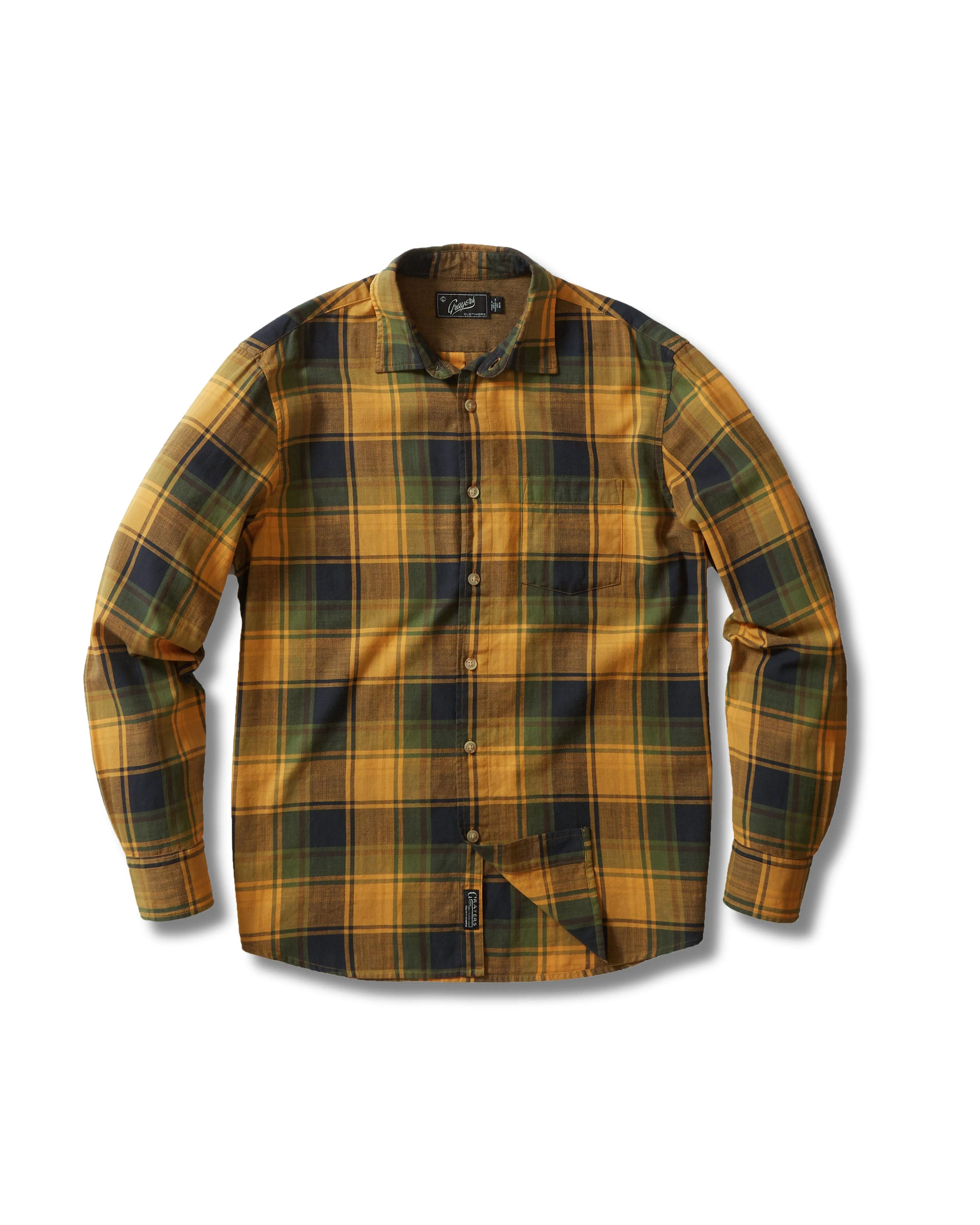 Stretch performance Relaxed and Easy Lightweight Herringbone Twill - Spruce Yellow (Final Sale)