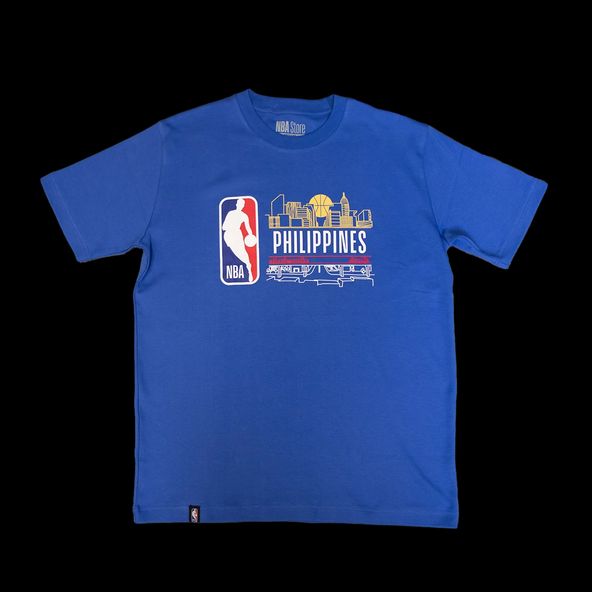 NBA Philippines Skyline Tee - Blue Low Profile Drop Shoulder