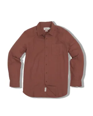 Casual and Soft Lightweight Powerloom Shirt - Marron