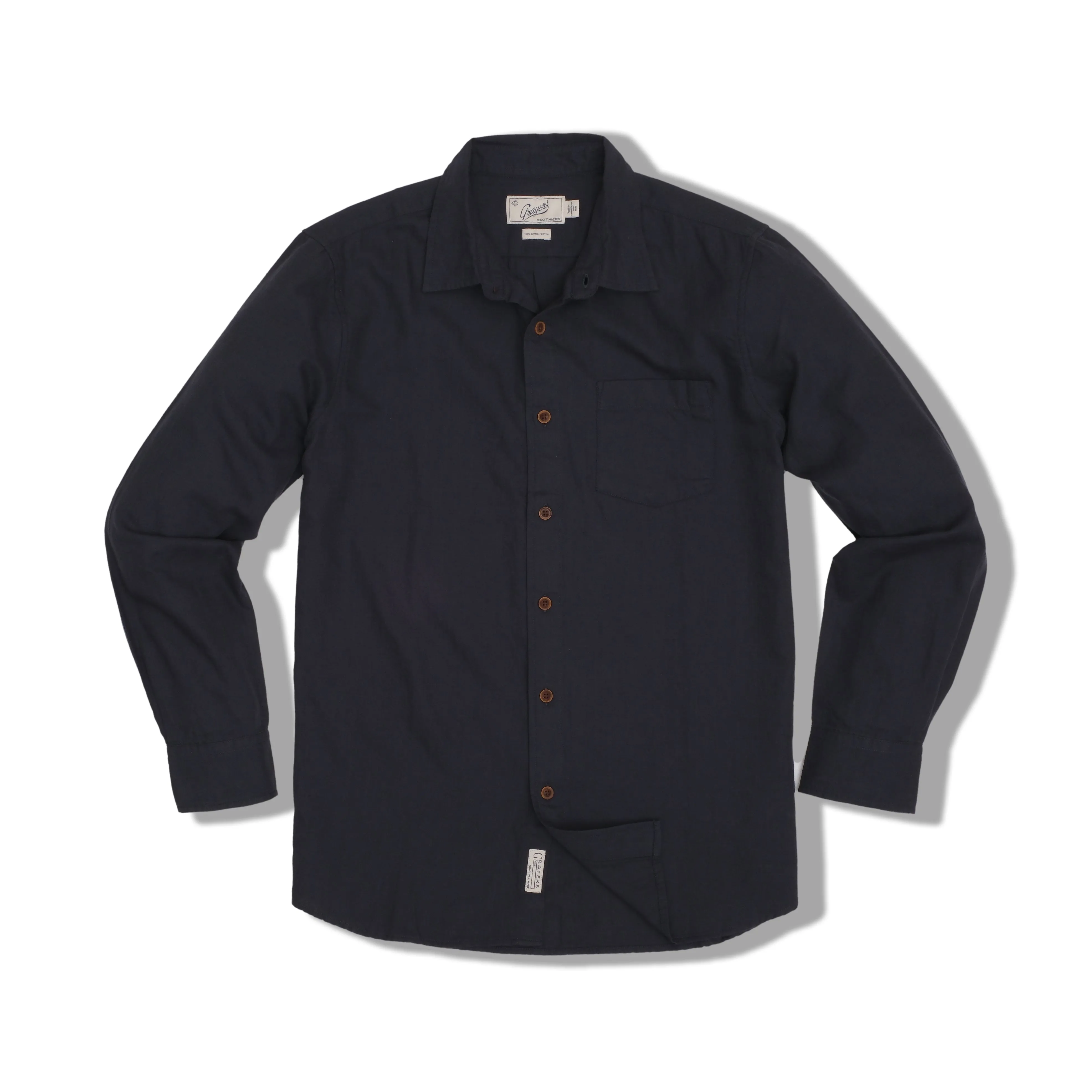 semi-formal style Boat Neck Lightweight  Powerloom Shirt - Ombre Blue