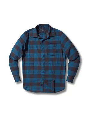 Shady Grove Stretch Flannel Shirt - Teal Olive Layer-Friendly easygoing look