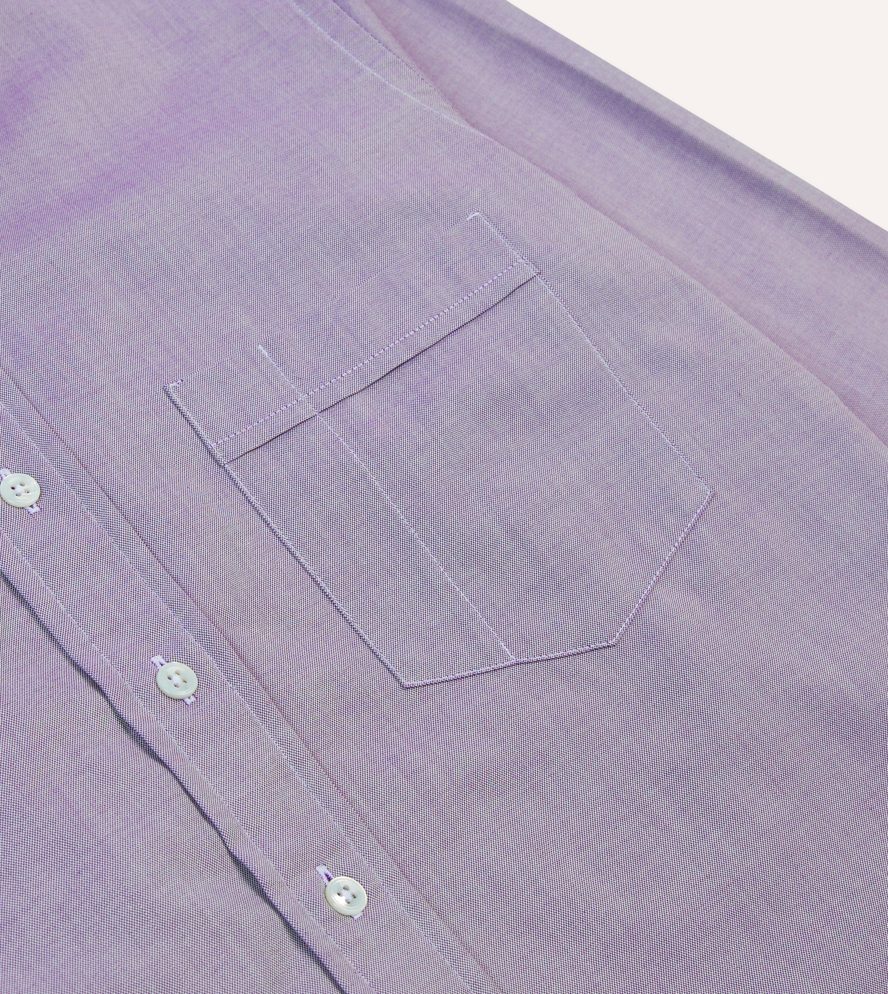 Lilac Pinpoint Oxford Cotton Cloth Button-Down Shirt Cozy Wear Design Everyday Fashion