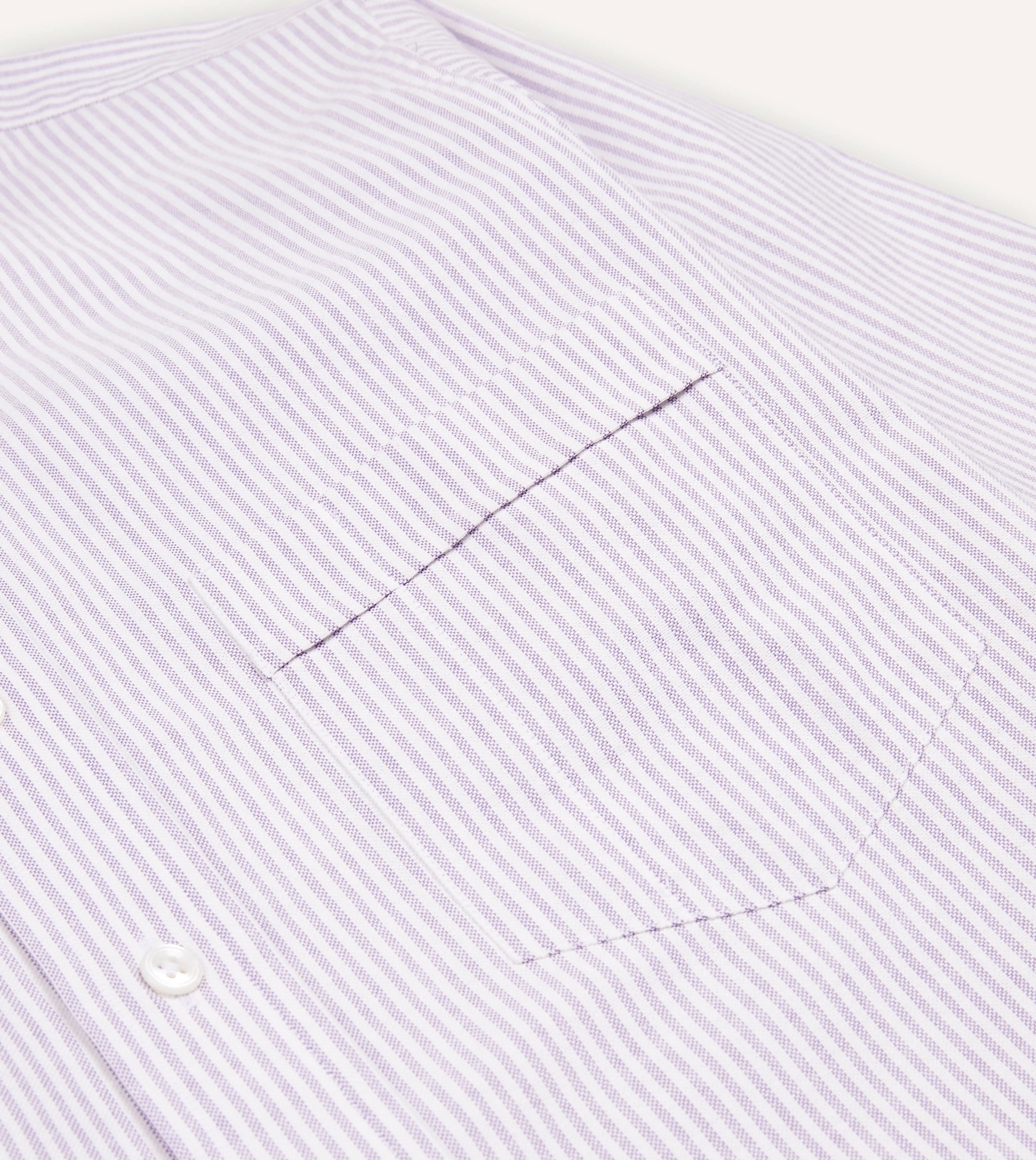 AllSeasonWear Lilac Ticking Stripe Cotton Oxford Cloth Button-Down Shirt