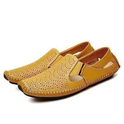 Forest Path Loafers Genuine Leather Driving Flat Shoes