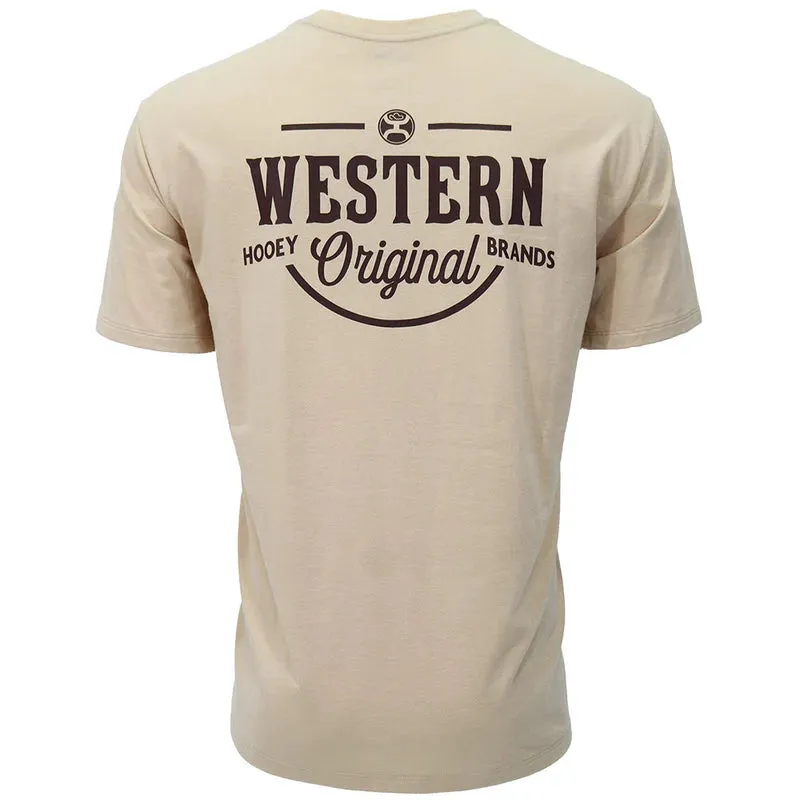 Hooey Men's Western OG Graphic Tee in Tan Breathable Look