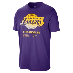 Los Angeles Lakers Courtside Movement Men's Nike NBA T-Shirt Weather Neutral Unisex Apparel