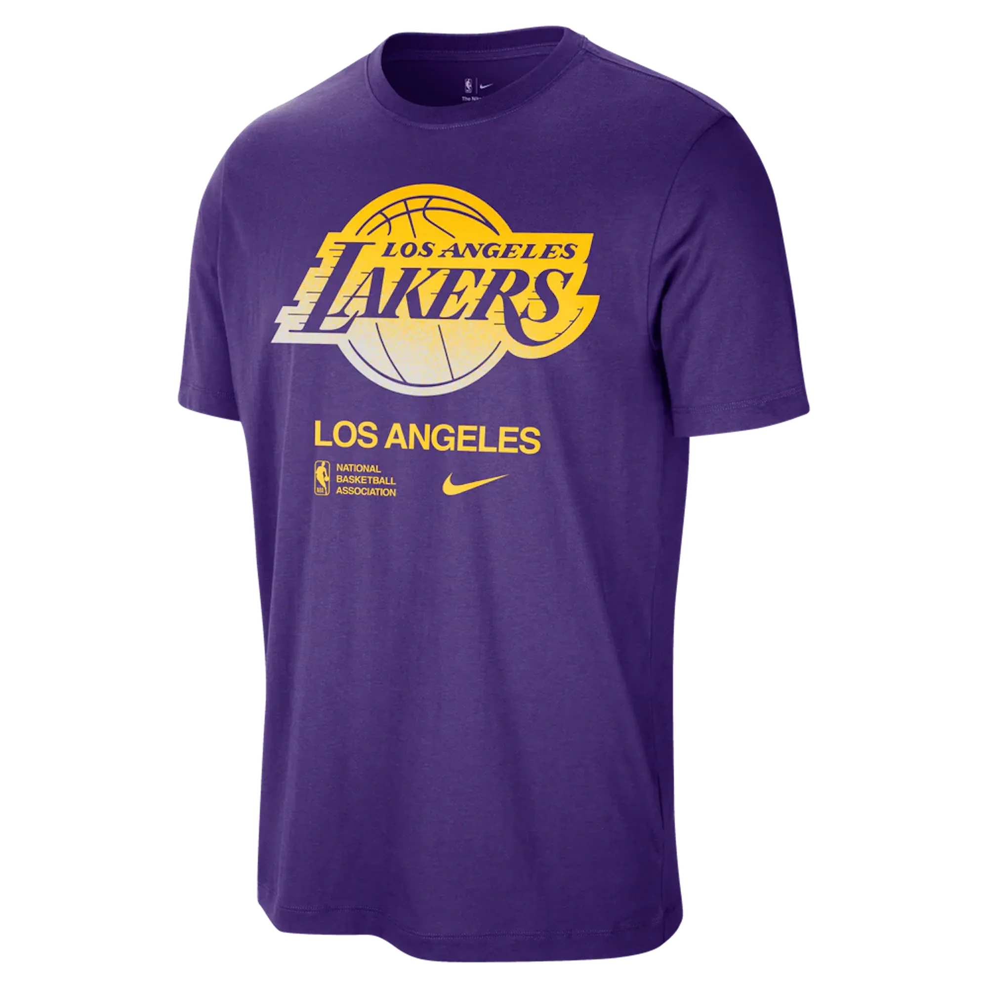Los Angeles Lakers Courtside Movement Men's Nike NBA T-Shirt Weather Neutral Unisex Apparel