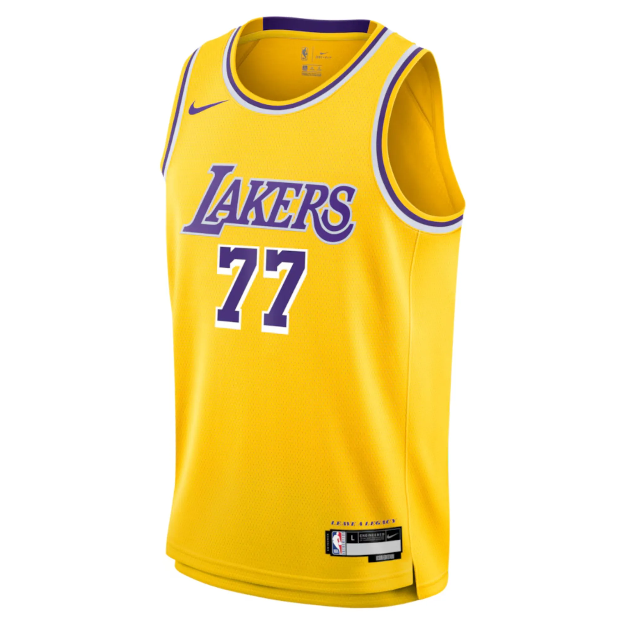 Flexible Motion Easy Movement Los Angeles Lakers Luka Don?i? Nike Gold Swingman Jersey - Icon Edition