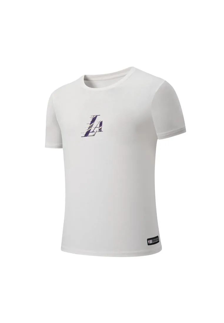Streamlined Fit NBA Front Gradient Print Regular Fit T-shirt - Los Angeles Lakers WHITE