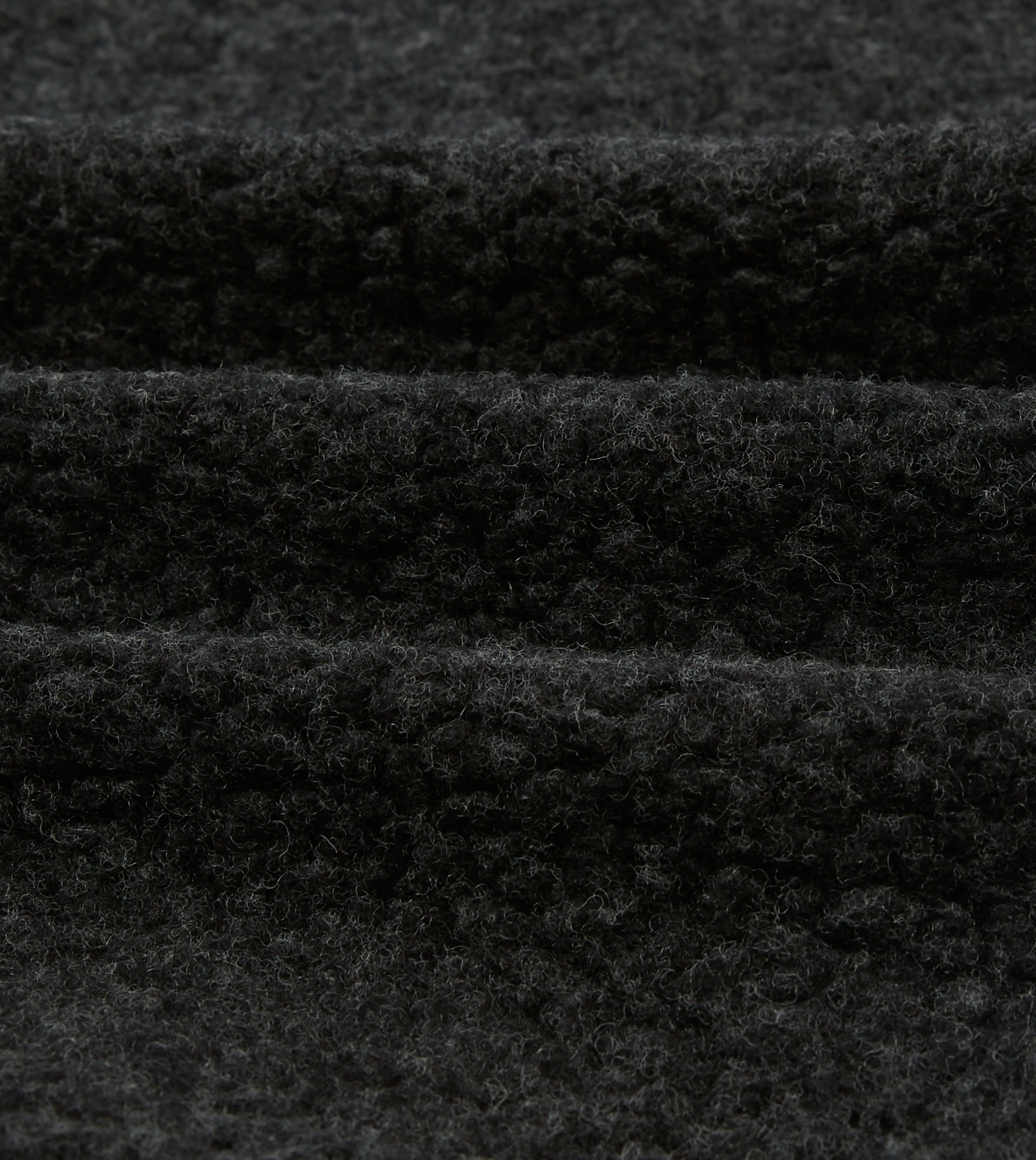 Drake's by A. Levine Grey Boucle Wool Half-Zip Fleece Jacket Flexible Fleece Lining