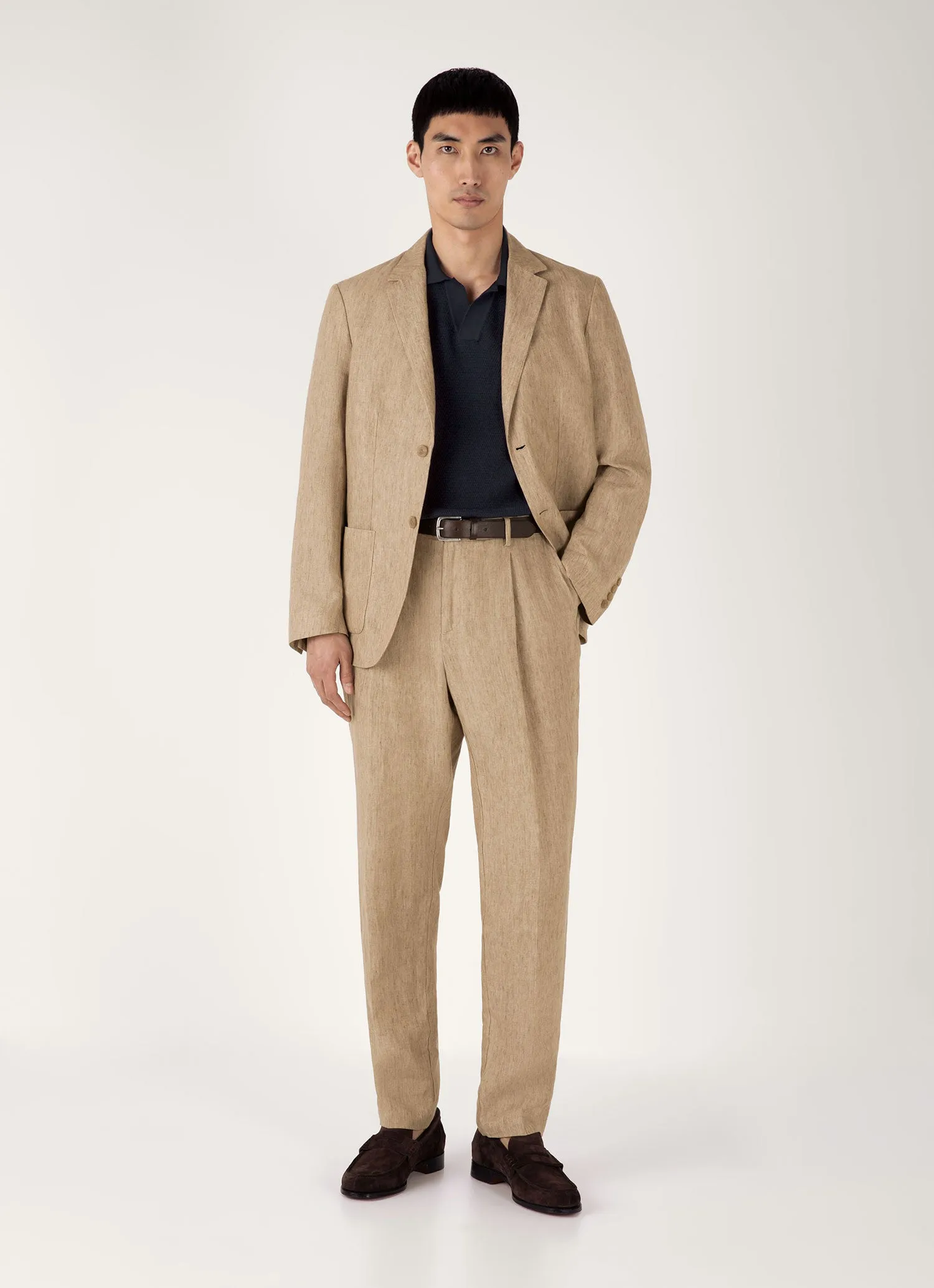 Men's Compact Mesh Knit Polo Shirt in Navy skin friendly