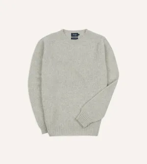 Stone Brushed Shetland Crew Neck Jumper Ethical Production Certified