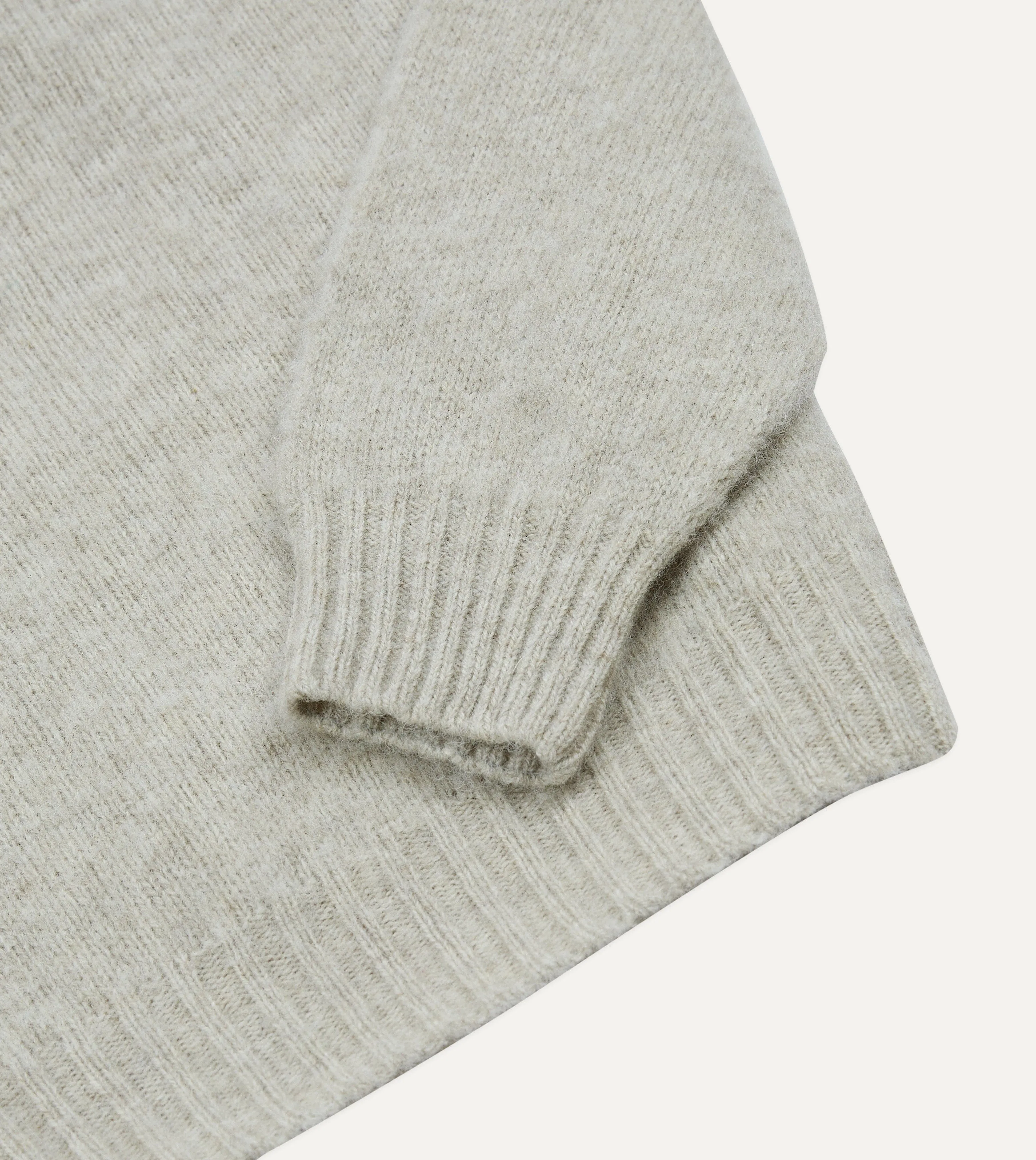 Stone Brushed Shetland Crew Neck Jumper Minimal Vibe Warm Layers