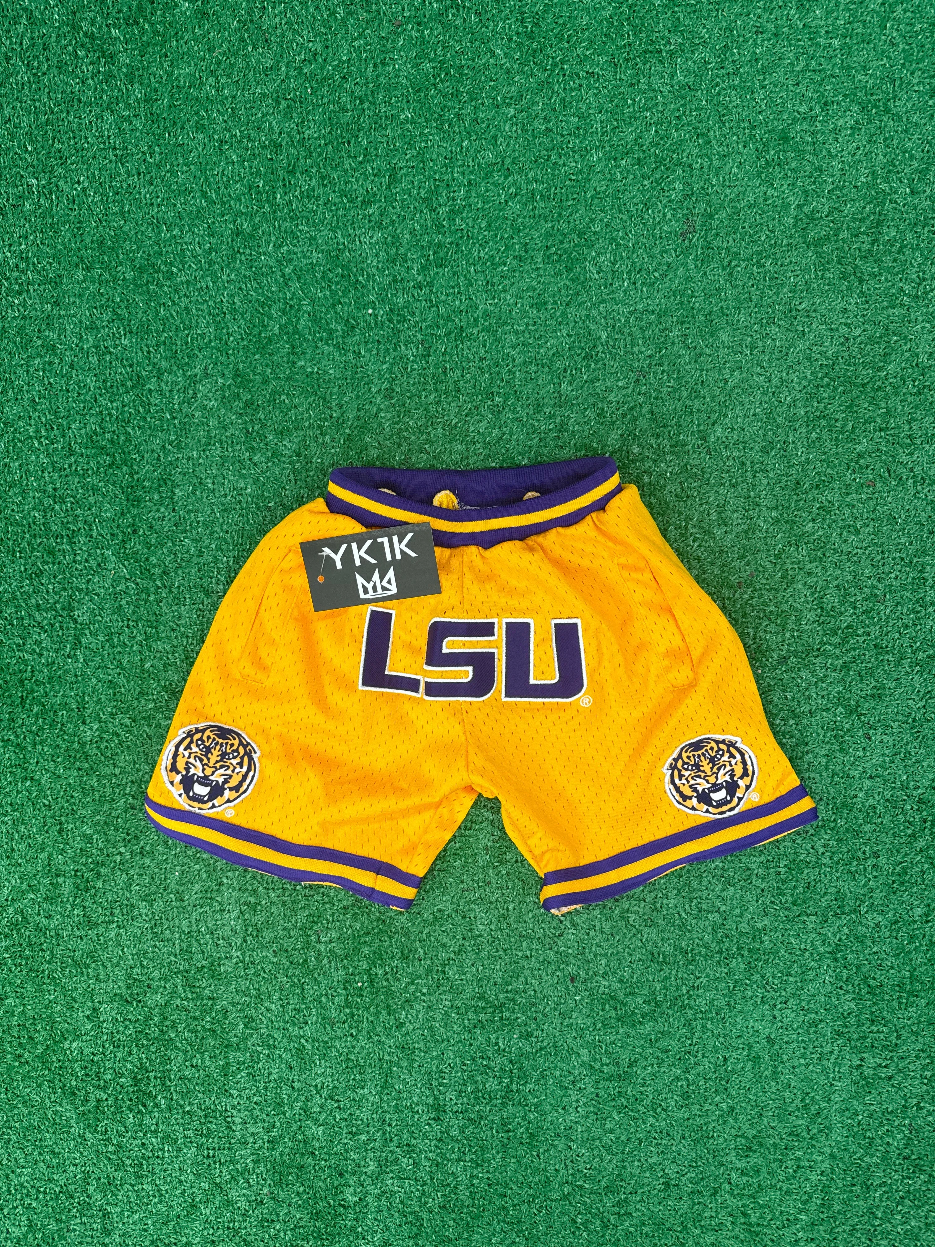 LSU BASKETBALL SHORTS GOLD CHILDREN Flexible shape