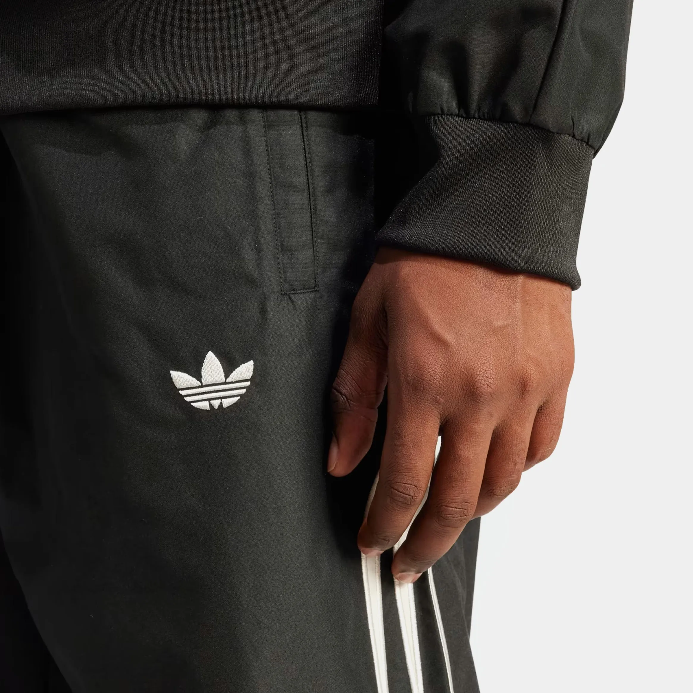 Atlanta Track Mens Pants (Black/Core White) Lightweight Layer Light Fabric